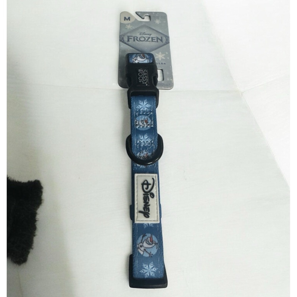 Disney Frozen Medium Dog Collar Adjustable 11"‎ - 12.5" Olaf Sassy Wolf Licensed